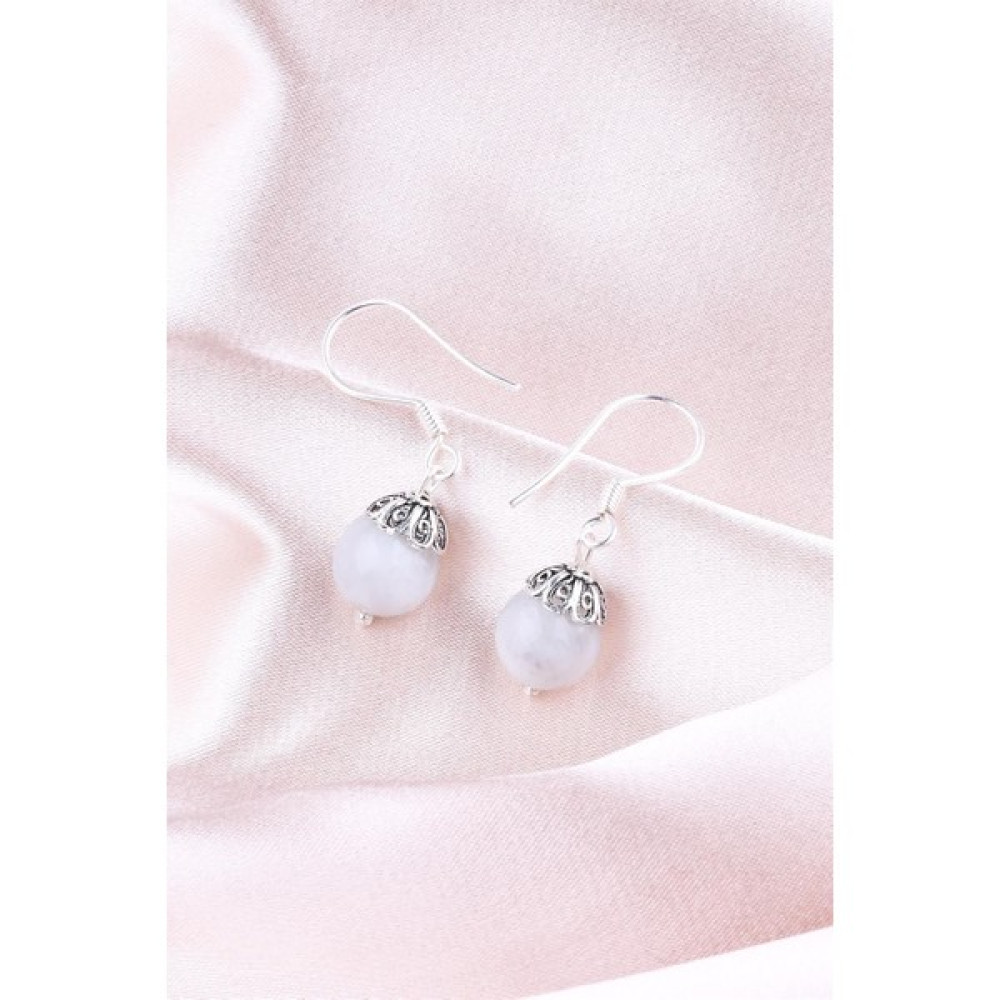 Asya Gems Ay Taşı Doğal Taş 925 Ayar Gümüş Küpe Gümüş Küpe Fiyatı