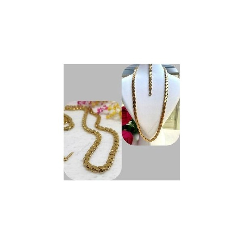 Asya Jewellery Birebir Kuyumcu Model Paslanmaz Çelik Pullu Arpa Zincir Uzun Kolye Çelik Pullu Halep Zinciri 60 cm - Renkli Diğer Fiyatı