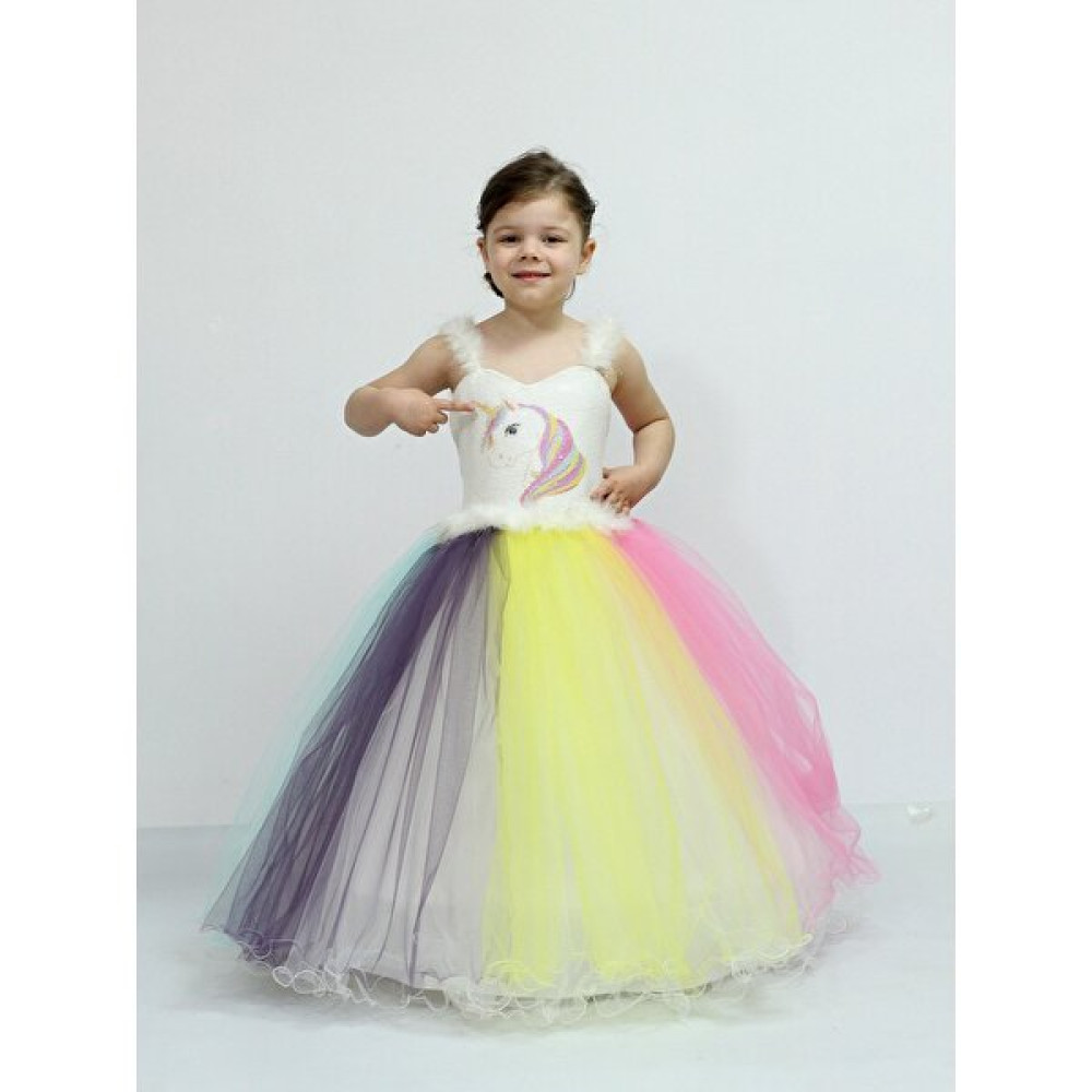 Asya Kids Unicorn Kabarık Kız Çocuk Gelinlik Elbise Fiyatı