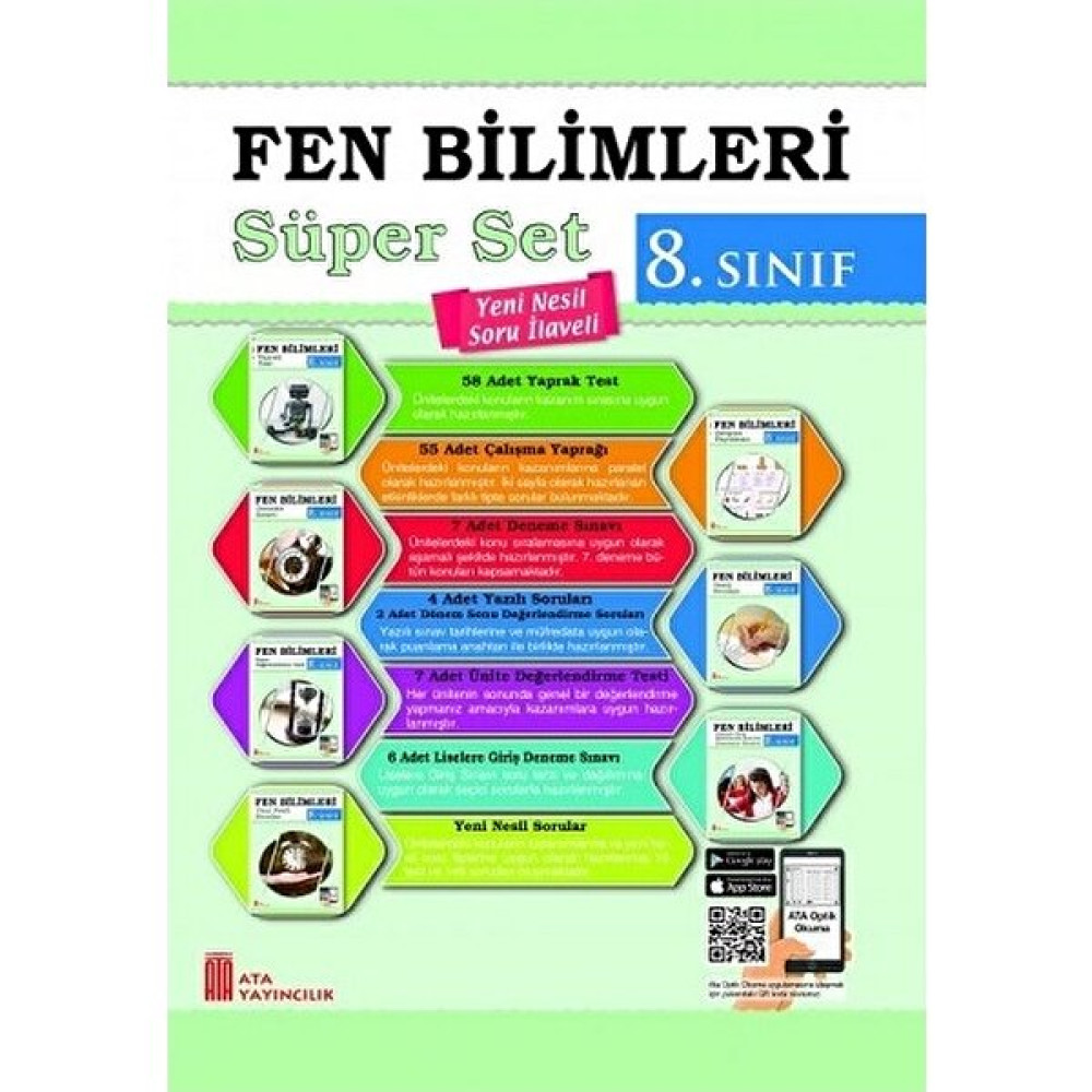 Ata 8. Sınıf Fen Bilimleri Süper Set-Yeni Nesil Soru Ilaveli Kaynak Kitapları Fiyatı