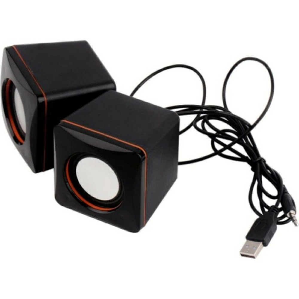 Ata Elektronik 1+1 Multimedya USB Bilgisayar Laptop Uyumlu Hoparlör Speaker Kablolu USB AUX - Siyah Bilgisayar Speaker Fiyatı