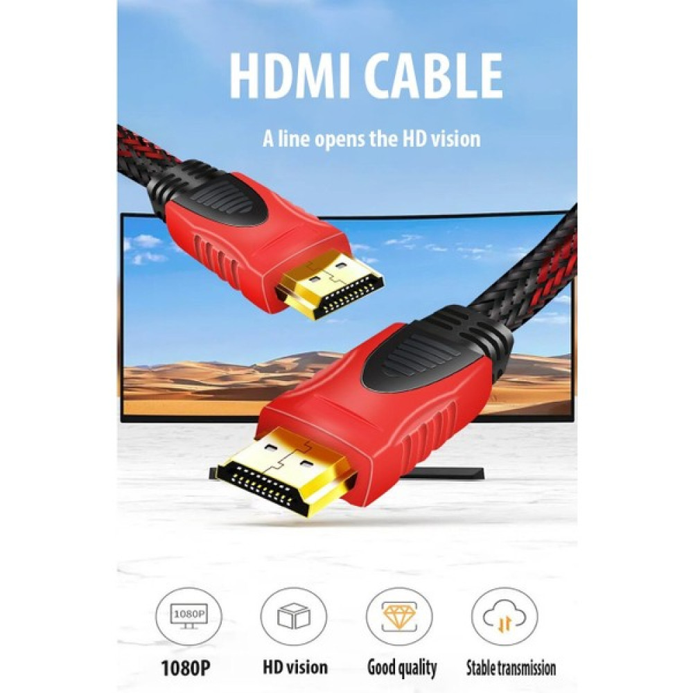Ata Elektronik 3mt Üç 3 Metre Sargılı HDMI Kablo Full Hd 1080 3D 4K 2160P Kaliteli Hdmi 2k 4K HDMI 2.0 HDMI Kablo Fiyatı