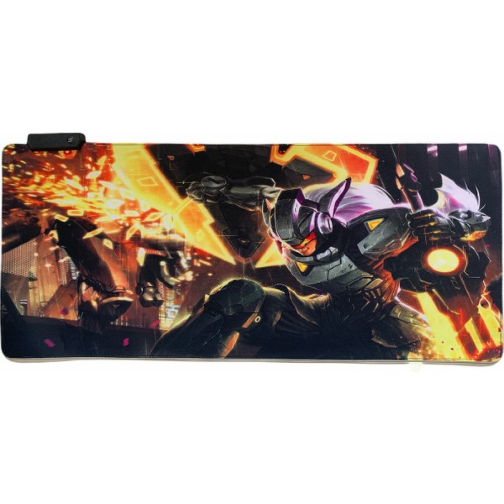 Ata Elektronik Büyük Desenli Işıklı Rgb LED Işıklı Kaymaz Taban Gaming Mouse Klavye Ped Pad 3cm 80-30CM - Renkli Mouse Pad Fiyatı