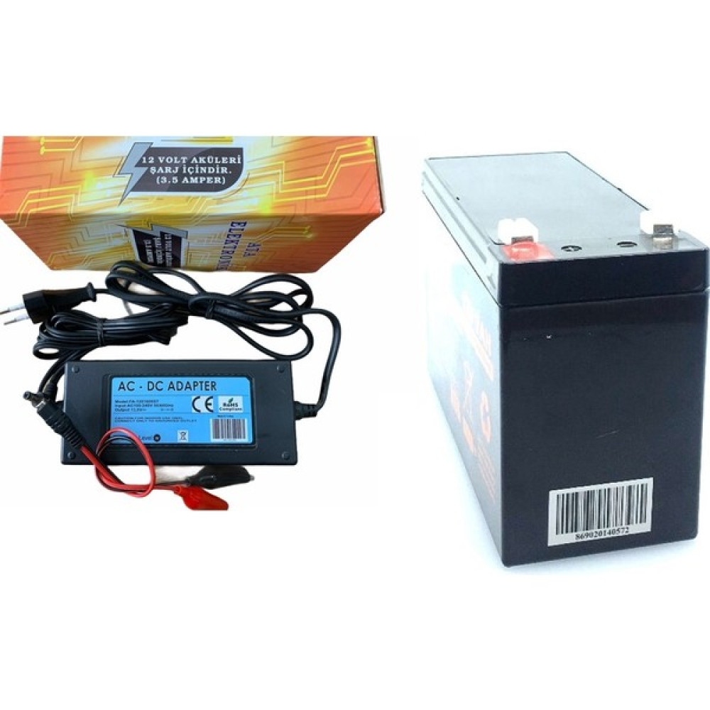 Ata Elektronik Çocuk Akülü Araba 12 V 7 A Akü Batarya + 3,5 A Akü Şarj Cihazı Adaptör Set Akü Şarj Edici Fiyatı
