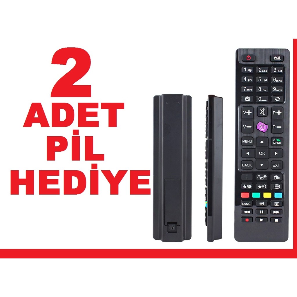 Ata Elektronik Seg Uyumlu 32SBH510 32" Uydu Alıcılı LED Tv Kumandası Vestel Hı Level Regal Tvsion Vest Kısa + 2 Adet Pil TV Aksesuarları Fiyatı