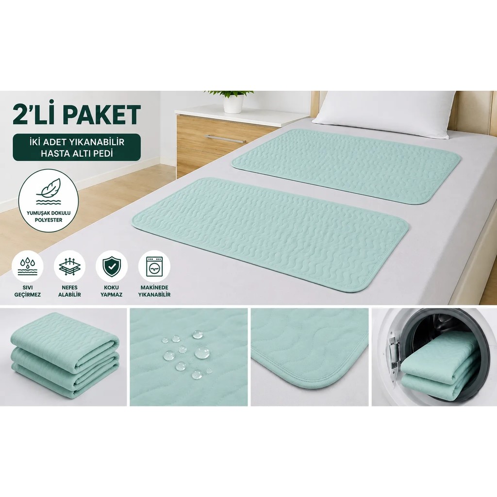 Ata Exclusive Fabrics Abso (2 Li Paket) 5 Katlı Yıkanabilir,emici,sıvı Geçirmez Hasta Altı BEZI(75X85 Cm) - 75 x 85 cm SSD / Solid State Drive Fiyatı