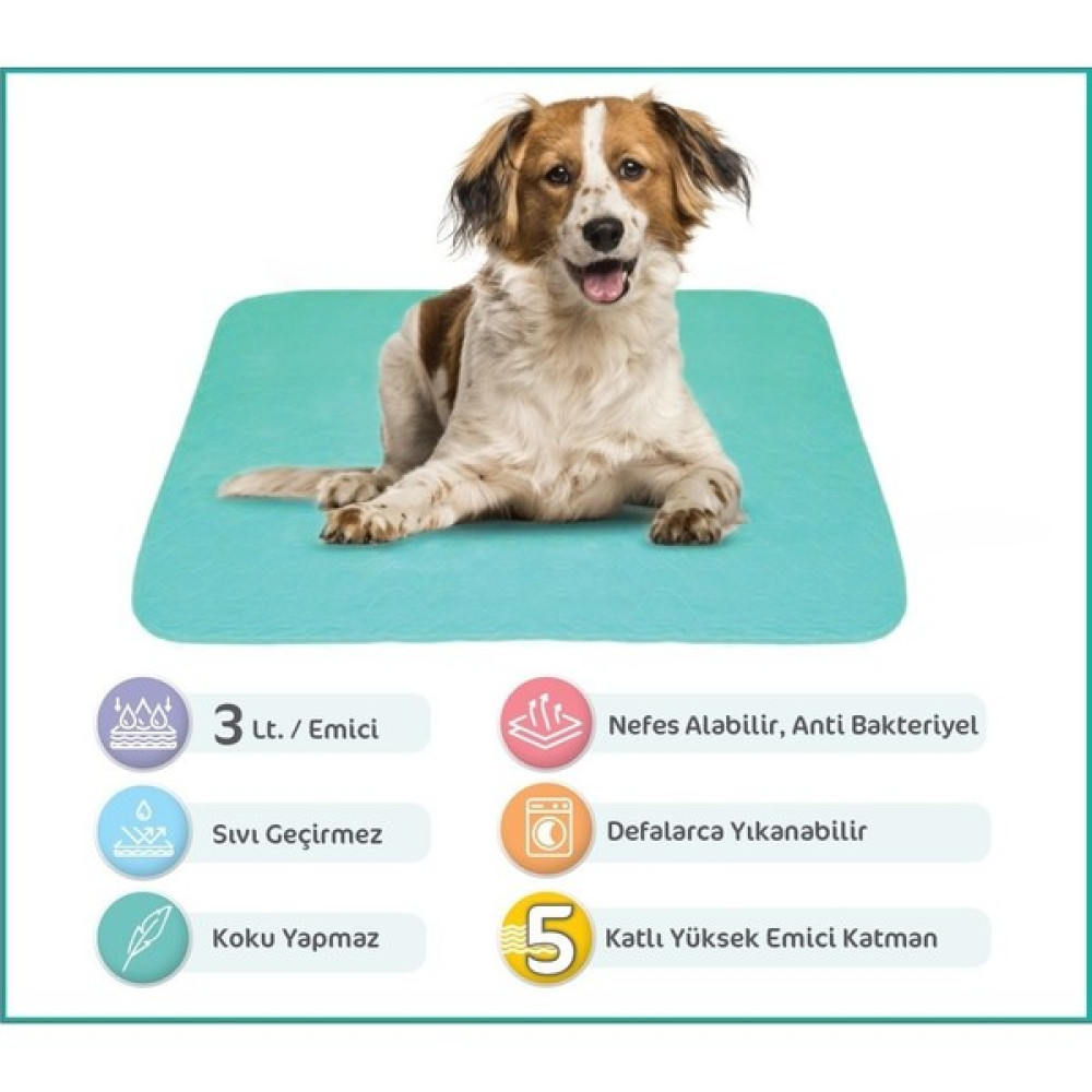 Ata Exclusive Fabrics Köpek Çiş Pedi Seti İkili 5 Katlı Yıkanabilir ve Emici 75 x 90 cm Evcil Hayvan Ürünleri Fiyatı