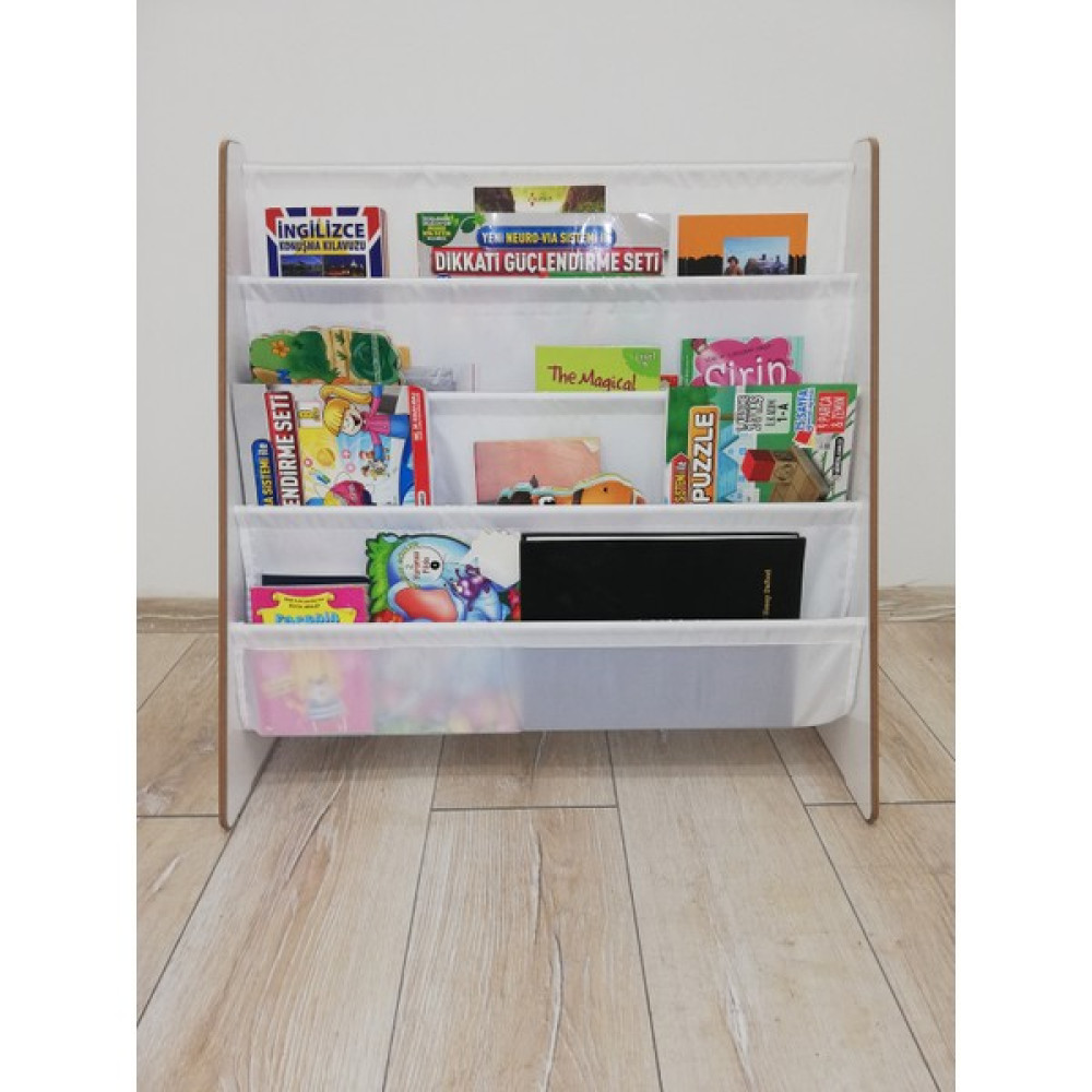 Ata Home Montessori Çocuk Kitaplık - Beyaz Kitaplık Fiyatı