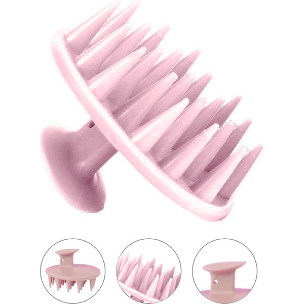 Ata Home Yumuşak Silikon Uçlu Saç Derisi Masaj Tarağı Aleti Saç Tarama Yıkama Tarağı Fırçası - Açık Pembe Saç Fırçası ve Tarağı Fiyatı