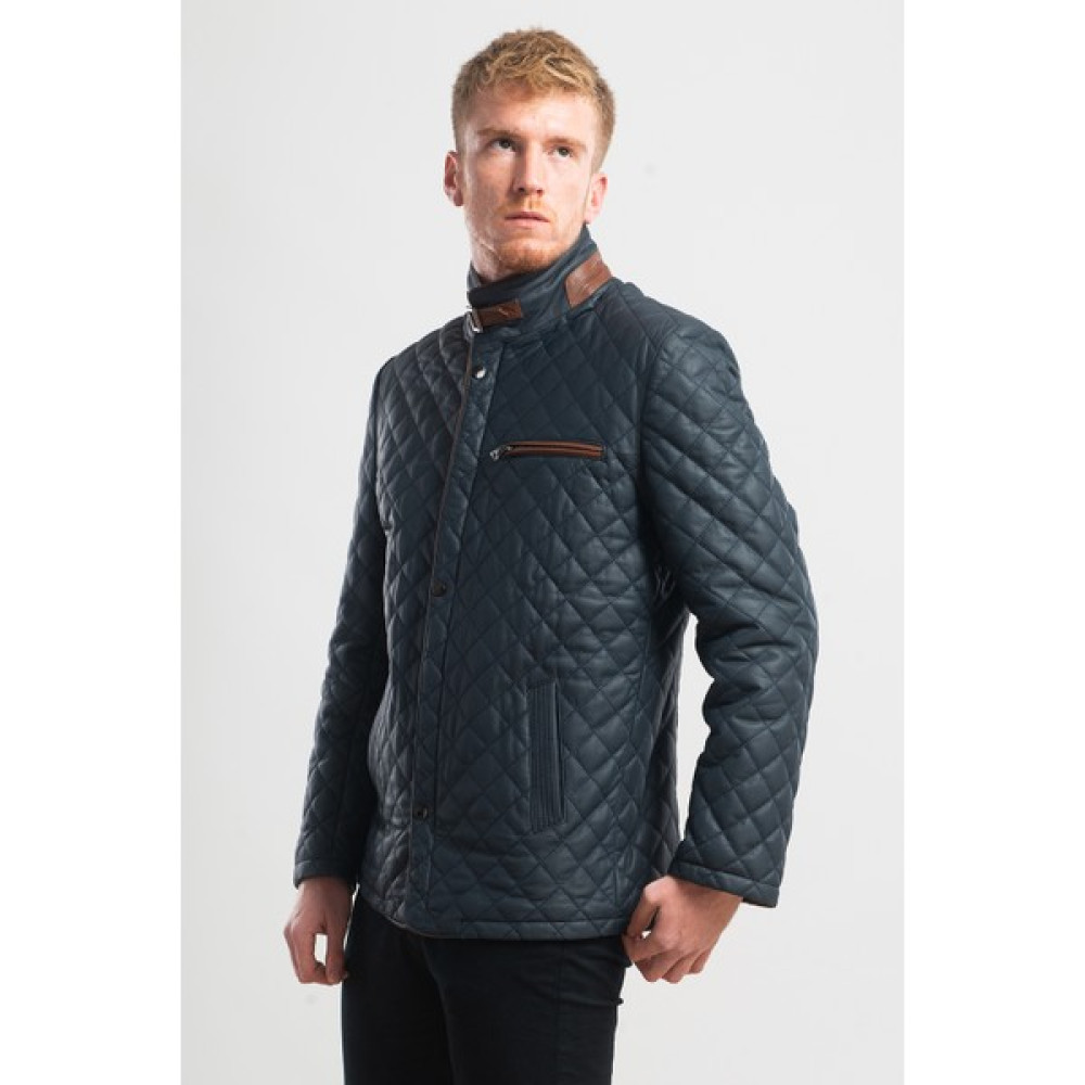 Ata Leather Neba Blazer Lacivert Tafta Deri Ceket Erkek Ceket Fiyatı