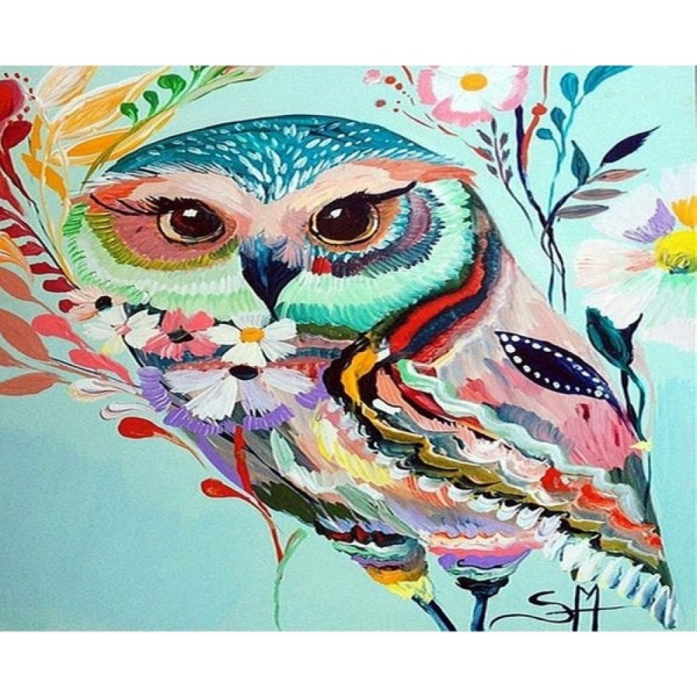 Ata Market Canvas Desenli Baykuş Sayılarla Boyama Seti Rulo 60 x 75 cm Sanatsal Malzemeler Fiyatı