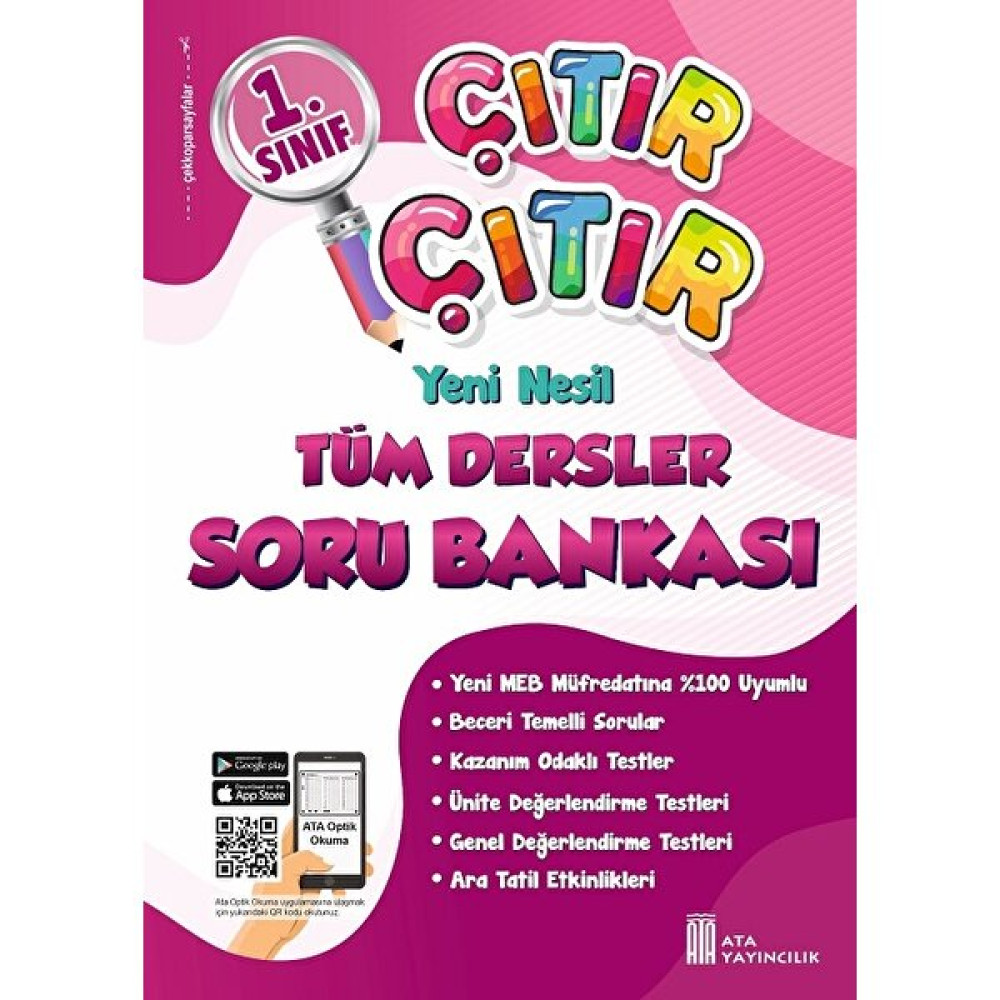 Ata Yayıncılık 1. Sınıf Çıtır Çıtır Yeni Nesil Tüm Dersler Soru Bankası Tüm Dersler Fiyatı
