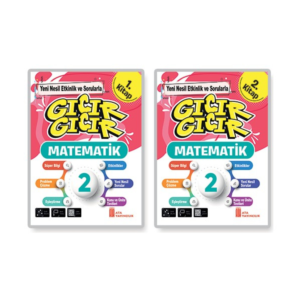 Ata Yayıncılık 2. Sınıf Gıcır Gıcır Matematik 1 ve 2. Kitap (2'li Kitap) Kaynak Kitapları Fiyatı