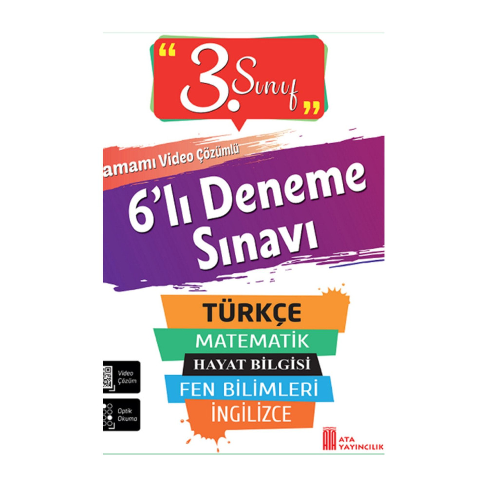 Ata Yayıncılık 3. Sınıf 6lı Poşet Deneme Sınavı Yardımcı Kitaplar Fiyatı