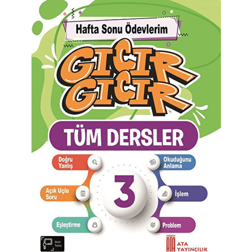 Ata Yayıncılık 3. Sınıf Gıcır Gıcır Hafta Sonu Ödevlerim Tüm Dersler Kaynak Kitapları Fiyatı