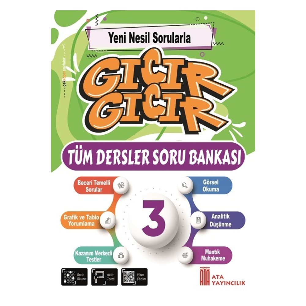 Ata Yayıncılık 3. Sınıf Gıcır Gıcır Tüm Dersler Soru Bankası Yardımcı Kitaplar Fiyatı