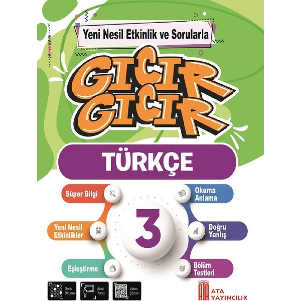 Ata Yayıncılık 3. Sınıf Gıcır Gıcır Türkçe Kaynak Kitapları Fiyatı