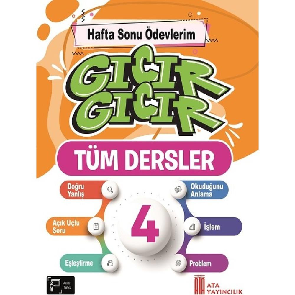 Ata Yayıncılık 4. Sınıf Gıcır Gıcır Hafta Sonu Ödevlerim Tüm Dersler Tüm Dersler Fiyatı
