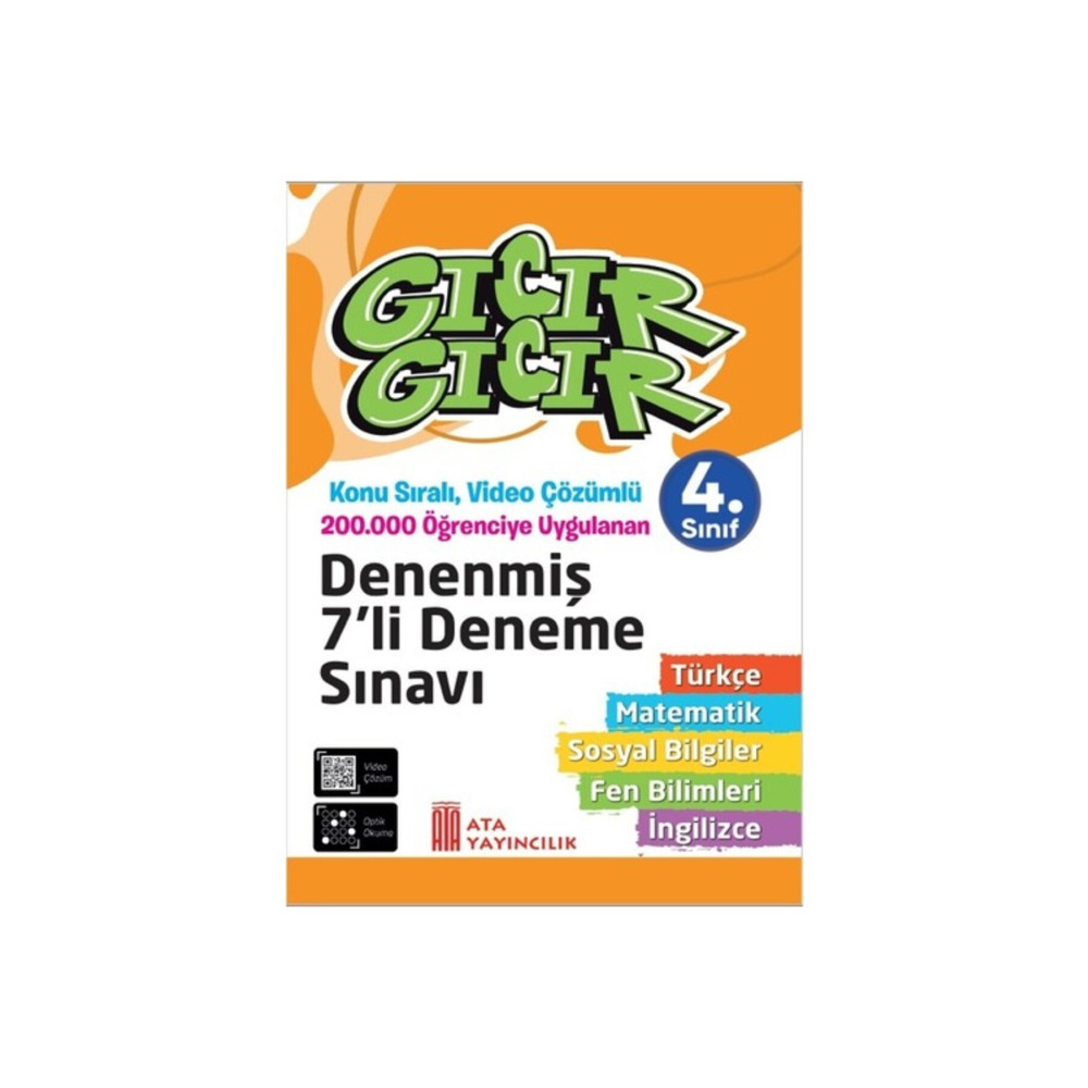 Ata Yayıncılık 4. Sınıf Gıcır Gıcır Tüm Dersler Denenmiş 7li Deneme Sınavı Yardımcı Kitaplar Fiyatı