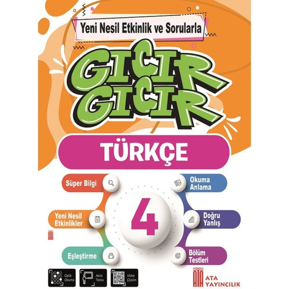 Ata Yayıncılık 4. Sınıf Gıcır Gıcır Türkçe Kaynak Kitapları Fiyatı