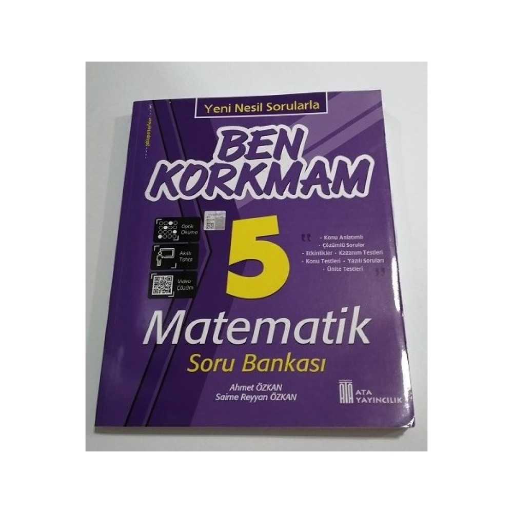 Ata Yayıncılık 5.Sınıf Ben Korkmam Matematik Soru Bankası-Yeni Nesil Ilaveli Matematik Fiyatı