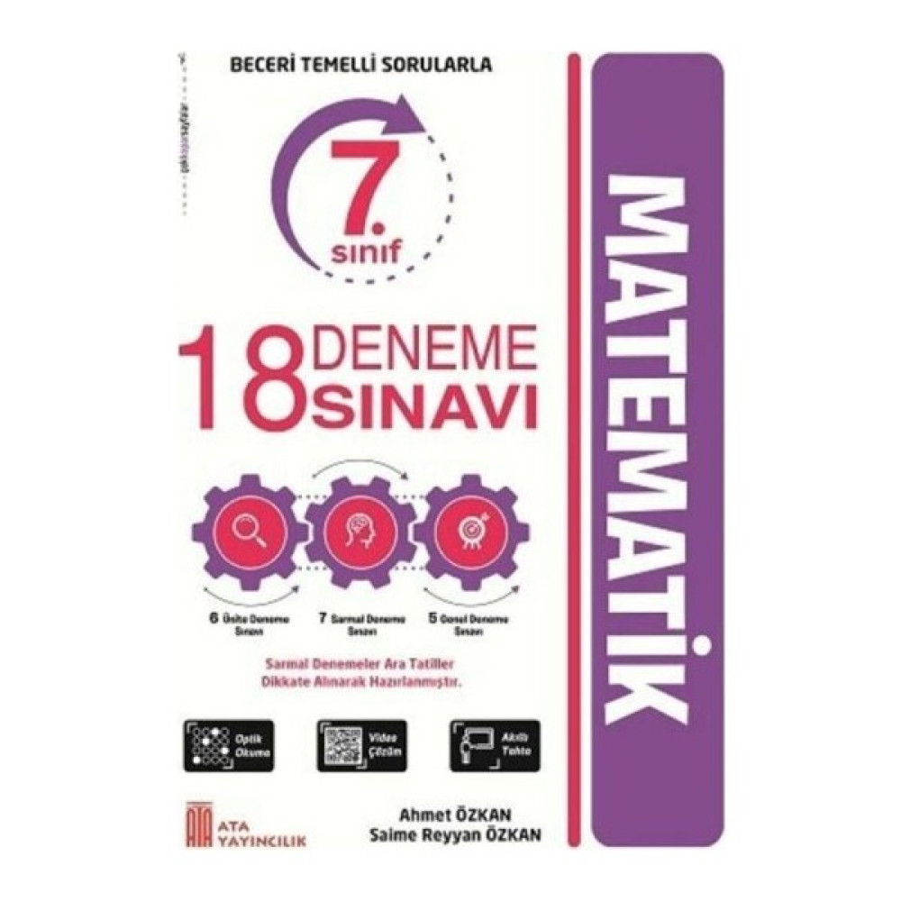 Ata Yayıncılık 7. Sınıf Matematik 18 Deneme Sınavı Tüm Dersler Fiyatı
