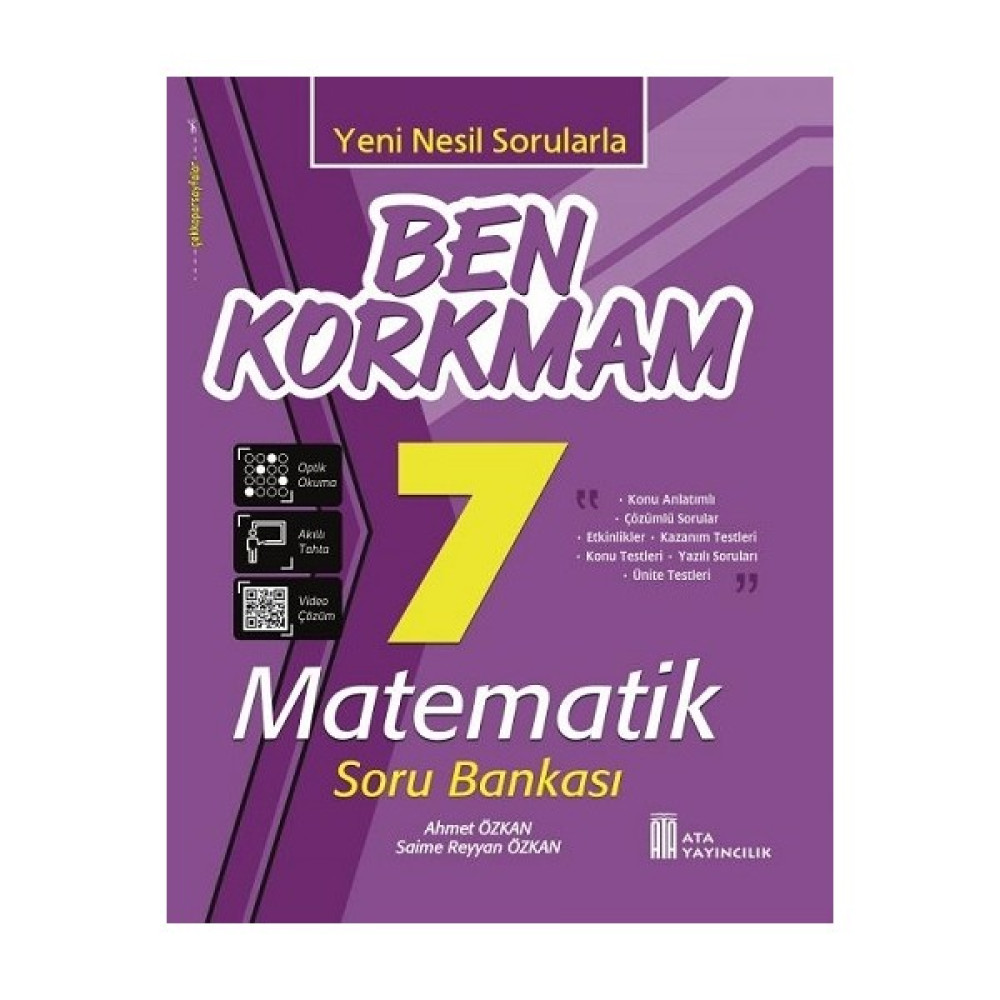 Ata Yayıncılık 7.Sınıf Ben Korkmam Matematik Soru Bankası-Yeni Nesil Sorularla Matematik Fiyatı