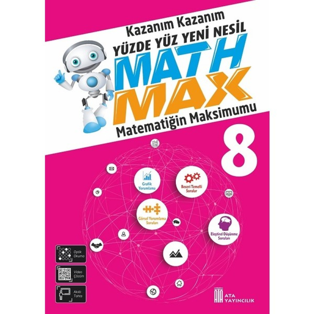Ata Yayıncılık 8. Sınıf Yüzde Yüz Yeni Nesil Math Max Soru Bankası Kaynak Kitapları Fiyatı