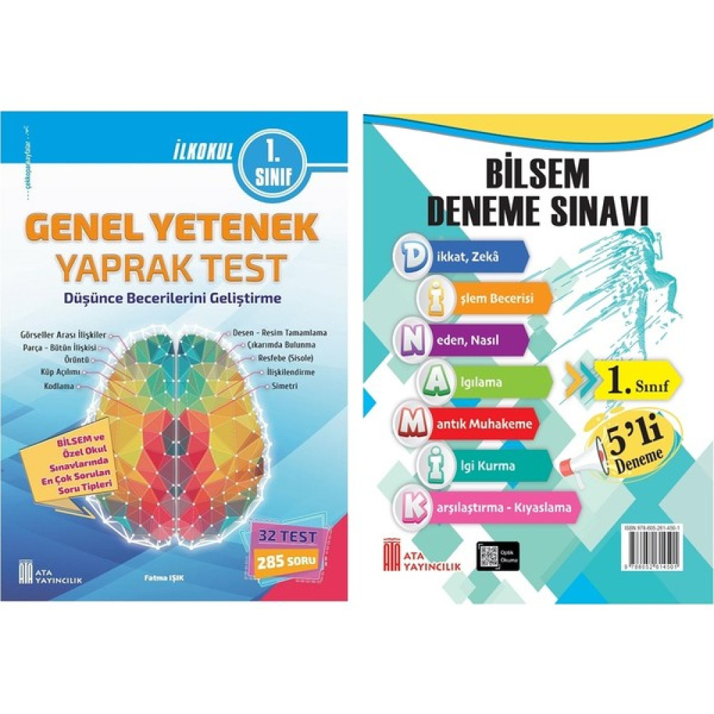 Ata Yayıncılık Ata 1. Sınıf Bilsem Sınavlarına Hazırlık Test + 5 Li Deneme Sınavı Tüm Dersler Fiyatı