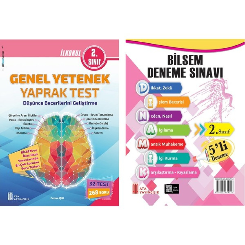 Ata Yayıncılık Ata 2. Sınıf Bilsem Sınavlarına Hazırlık Test + 5 Li Deneme Sınavı Tüm Dersler Fiyatı