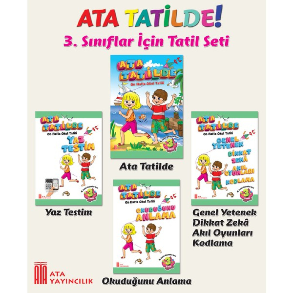 Ata Yayıncılık Ata Tatilde Tatilde Seti 3. Sınıf (4. Sınıfa Geçenler) Kaynak Kitapları Fiyatı