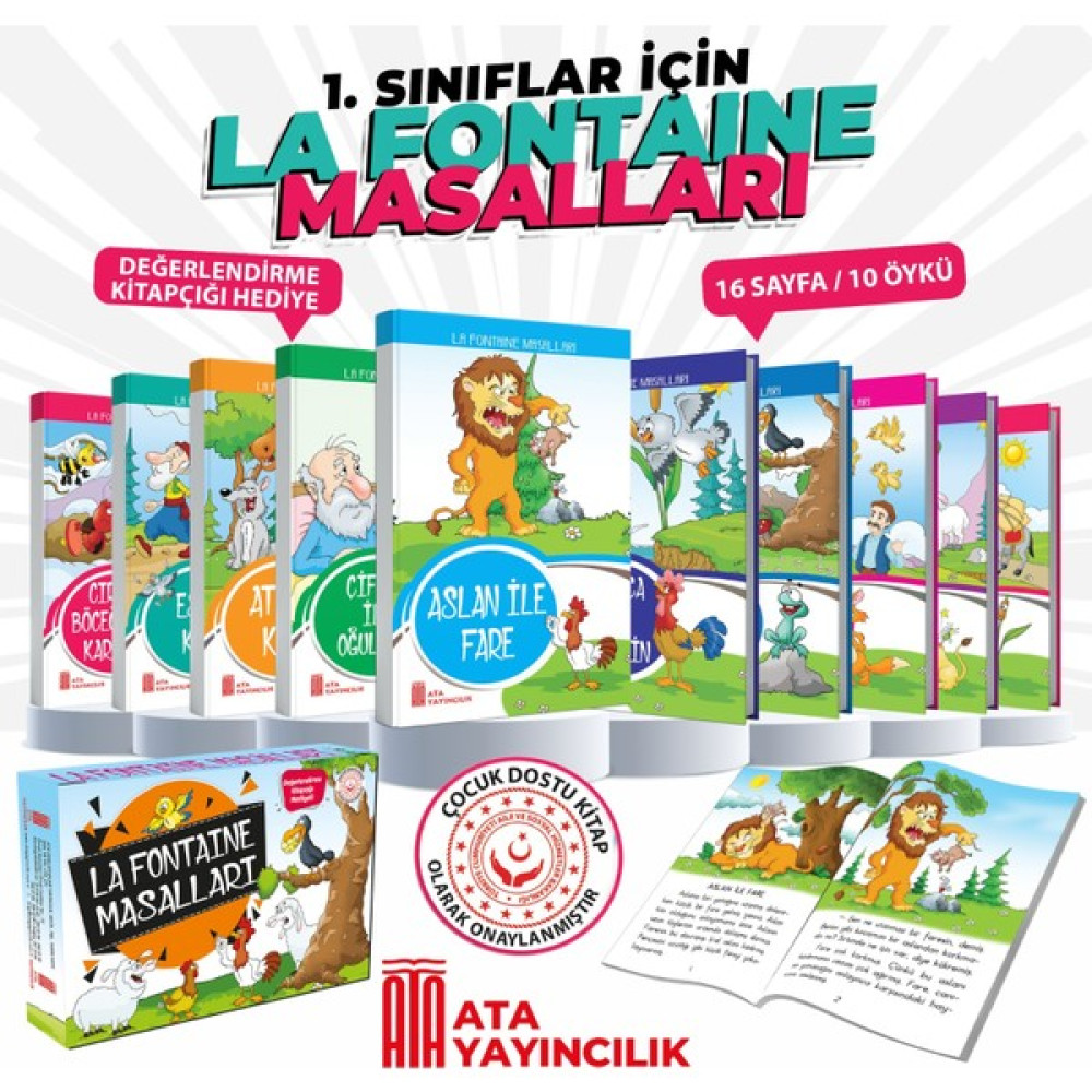 Ata Yayıncılık La Fontaine Masalları 1 Ve 2. Sınıflar Çocuk Öykü Fiyatı