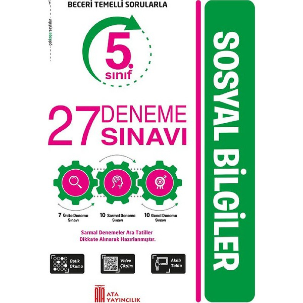 Ata Yayıncılık Yeni Nesil 5. Sınıf 27 Deneme Sınavı Sosyal Bilgiler Sosyal Bilgiler Fiyatı
