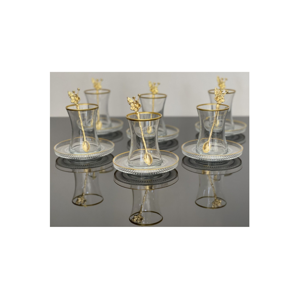 atabey home Çay Set 18 Parça 6 Kişilik Japon Gülü Çay Kaşıklı Lav Fincan / Bardak / Kahve Takımı Fiyatı