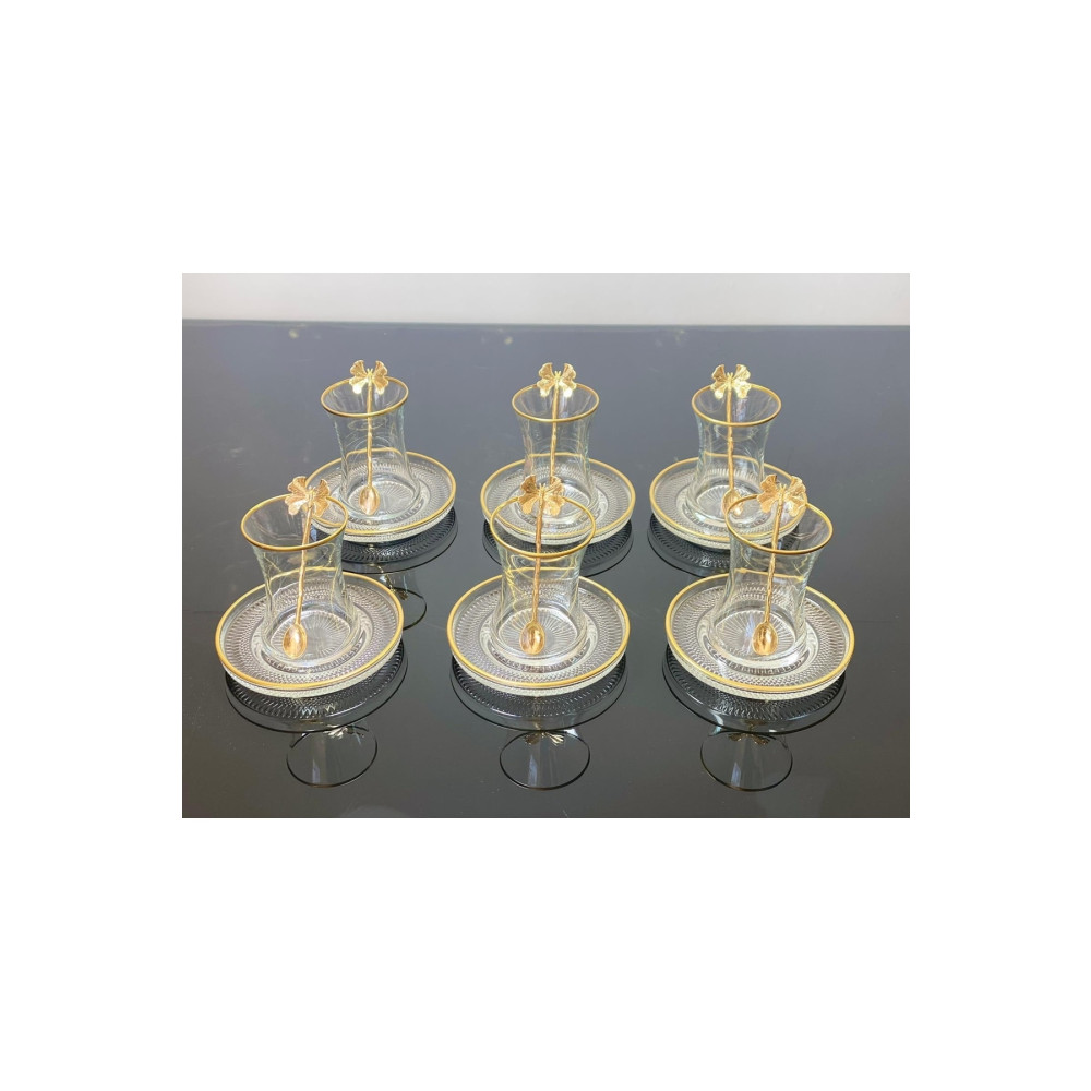 atabey home Çay Set 18 Parça 6 Kişilik Kelebek Çay Kaşıklı Fincan / Bardak / Kahve Takımı Fiyatı