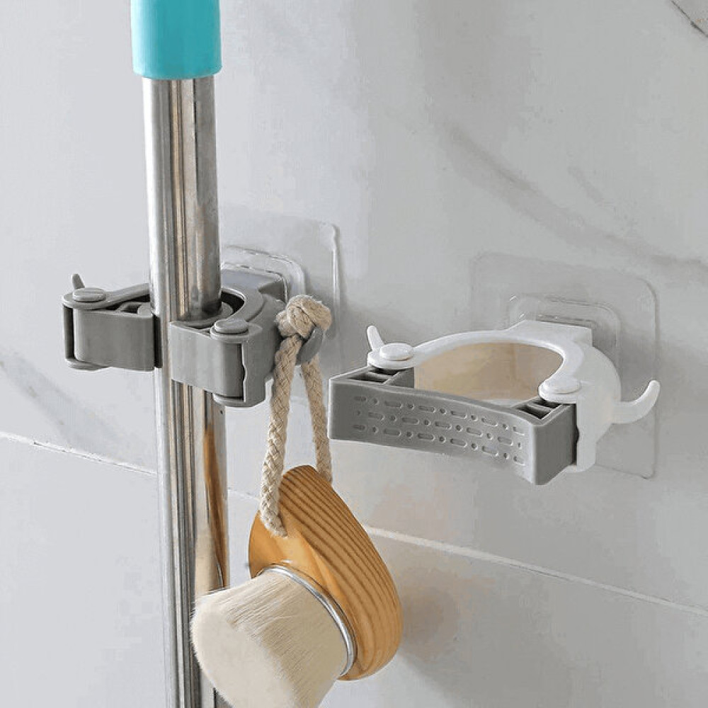Atak Atakshome 3 Adet Banyo Askısı Paspas Süpürge Fırça ve Mop Askısı Sap Tutucu Mutfak Banyo Askıı - 11x6x2 Hurç Fiyatı