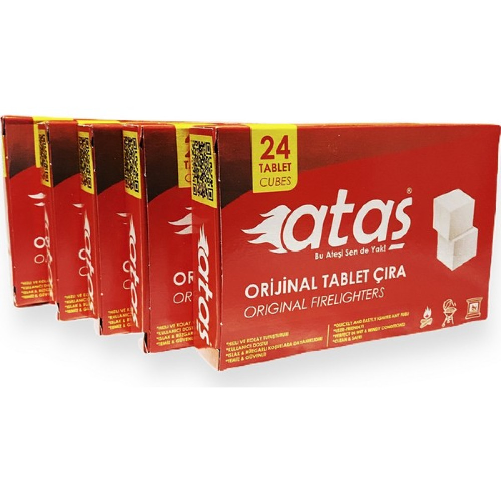 Ataş Kömür Tutuşturucu Tablet Çıra 5'li Paket Mangal & Barbekü Malzemeleri Fiyatı