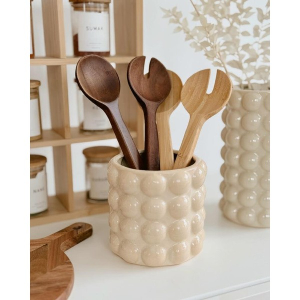 Atbyhome Atby 13 cm Bubble Seramik Vazo - Krem Vazo Fiyatı