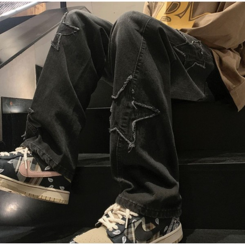 Ategewear Y2K Recycled Baggy Pocket Jean Pantolon Yıldız Detay Bayan Jeans / Kot Pantolon Fiyatı