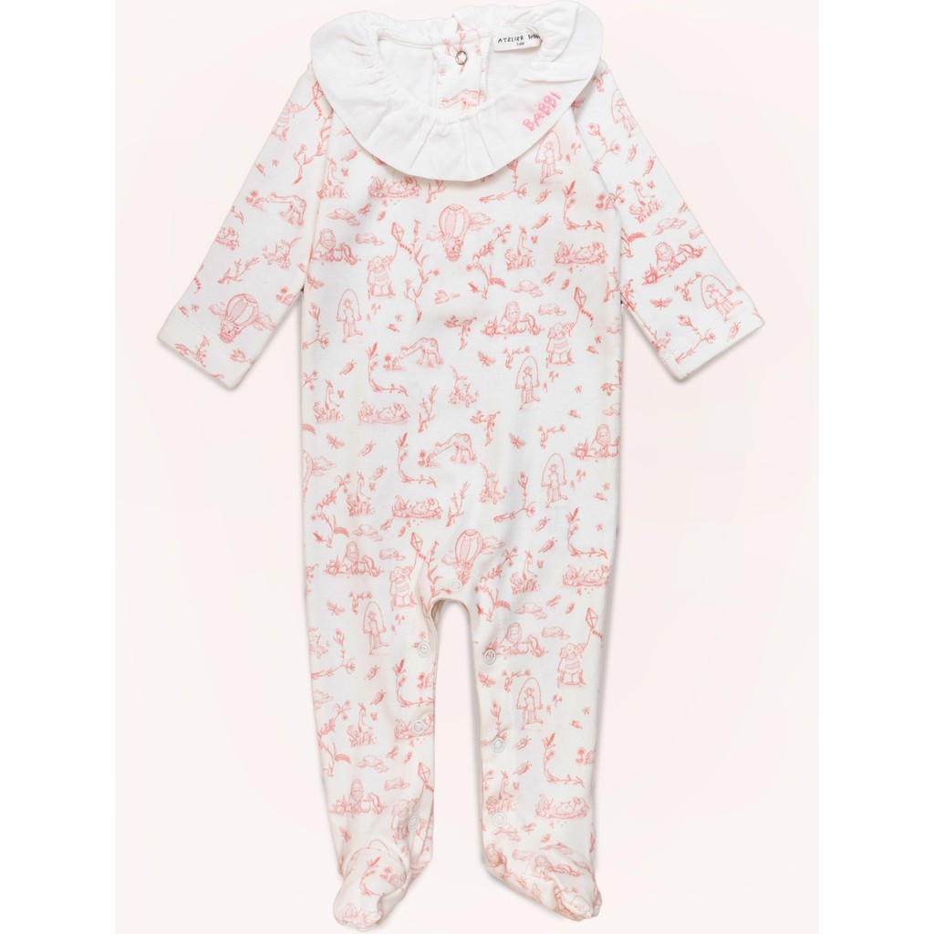 Atelier Babbi Bebek Tulum - Toile De Jouy / Pembe Giyim & İç Giyim Fiyatı