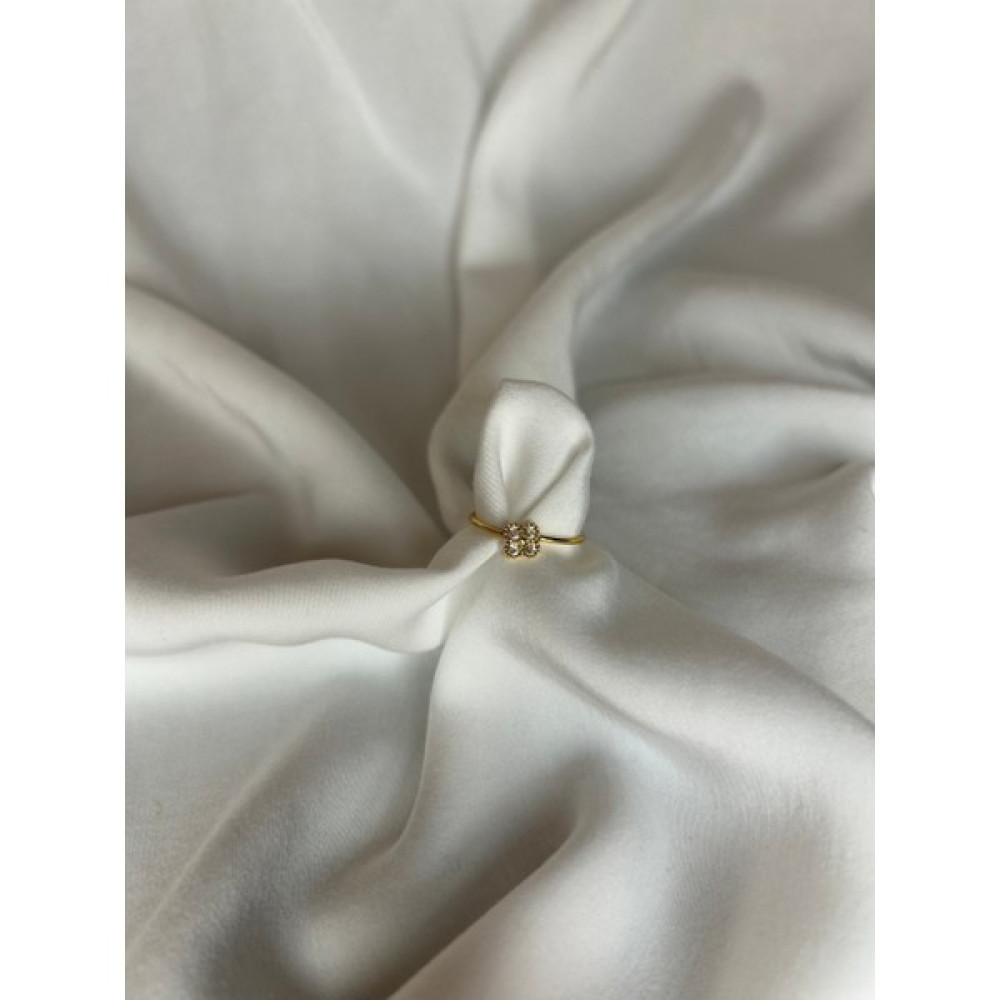 Atelier By Ece Gold Taşlı Çiçek zarif Yüzük - Standart Bijuteri Yüzük Fiyatı