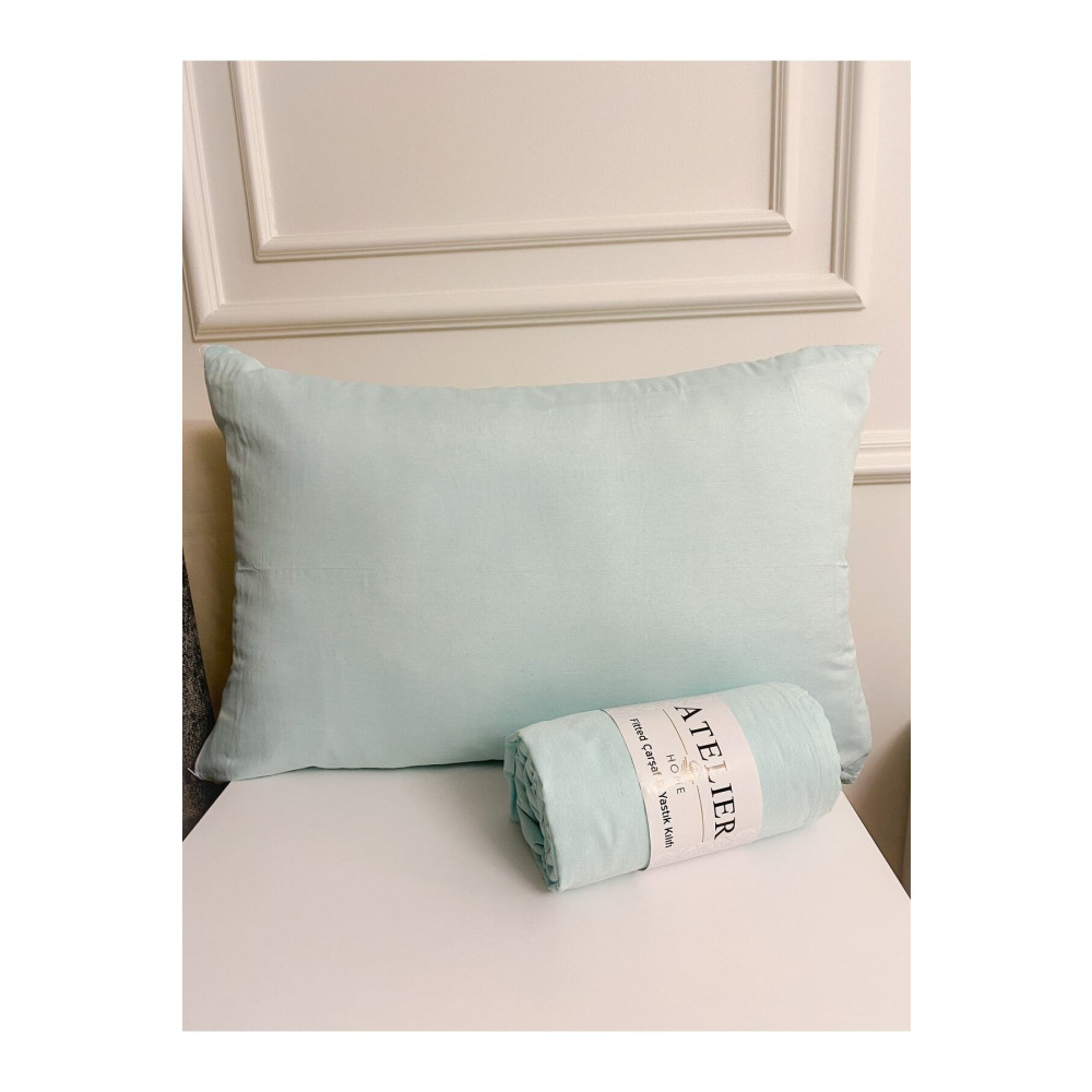 Atelier Home Çift Kişilik Battal Mint Ranforce Lastikli Çarşaf Adet Yastık Kılıfı 180 x 200 Beden Çarşaf Fiyatı