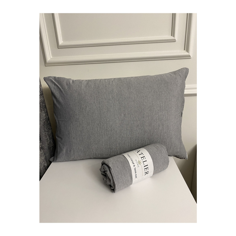 Atelier Home Çift Kişilik Gri Ranforce Lastikli Çarşaf 180 x 200 Beden Çarşaf Fiyatı