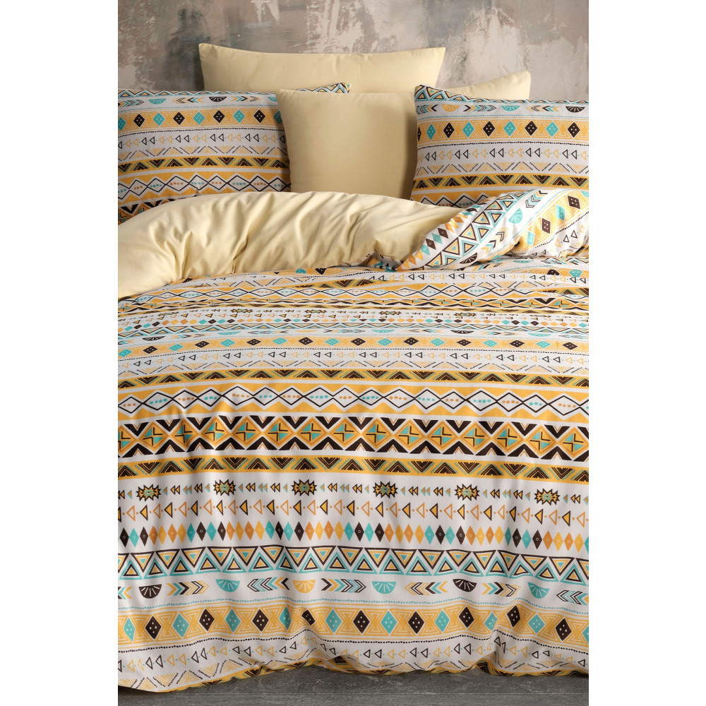 Atelier Home Çift Kişilik Otantik Sarı Nevresim Takımı Ranforce Nevresim Takımı Fiyatı