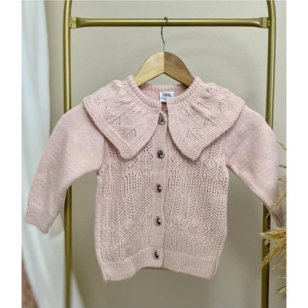 Atelier Linny Kız Çocuk Geniş Bebe Yaka Ajurlu Triko Hırka Kız Çocuk Kazak & Süveter & Triko Fiyatı