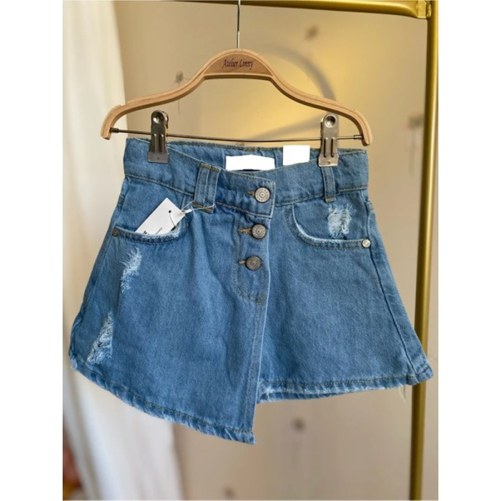 Atelier Linny Kız Çocuk Jean Denim Kot Şort Etek Kız Çocuk Capri / Kapri Fiyatı