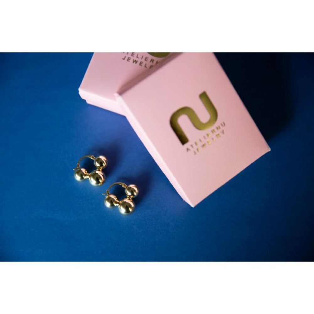 Ateliernu Jewelry Geometrik Kalın Halka Küpe Bijuteri Küpe Fiyatı