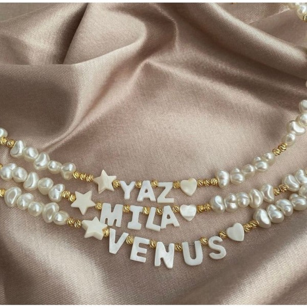 Ateliernu Jewelry Kişiye Özel Isimli Inci Kolye Bijuteri Kolye Fiyatı