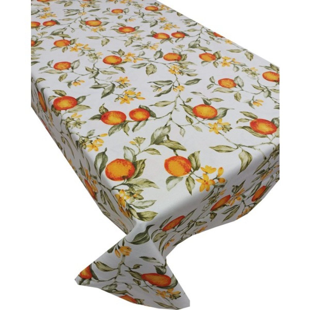 Ateşler Manifatura Dertsiz Kumaş Masa Örtüsü Portakal Desenli - 160 x 300 cm - Natural Masa Örtüsü Fiyatı