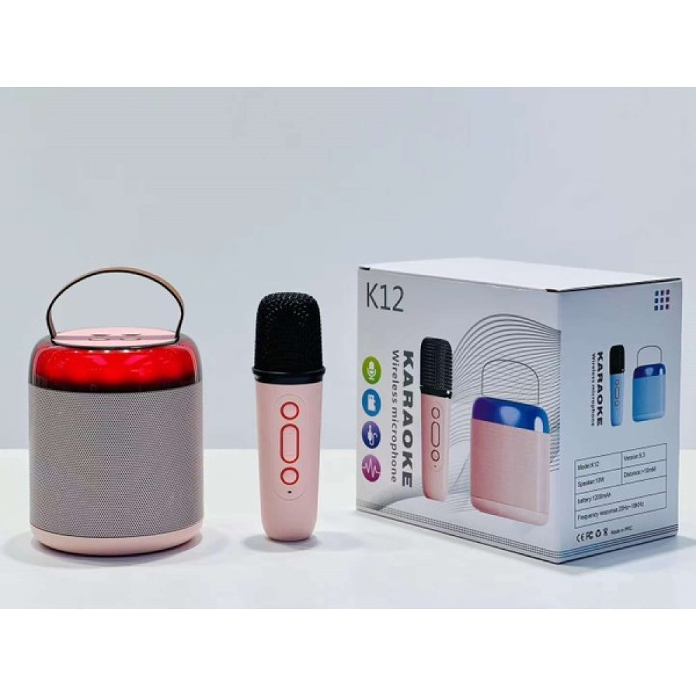 AteşTech Karaoke Mikrofonlu Rgb Işıklı Profesyonel Taşınabilir Bluetooth HOPARLÖR-K12 - Gri Oto Boyaları Fiyatı